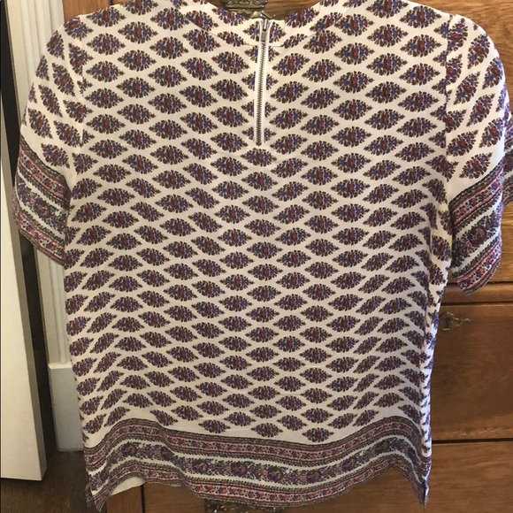 Madewell silk refined tee in diamond print - Picture 5 of 6